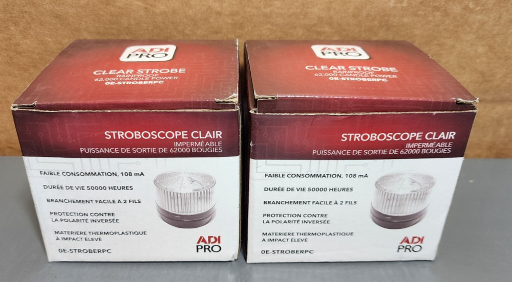 ADI PRO StrobeScope Clair OE-STROBERPC Clear Strobe Light (Qty 2)