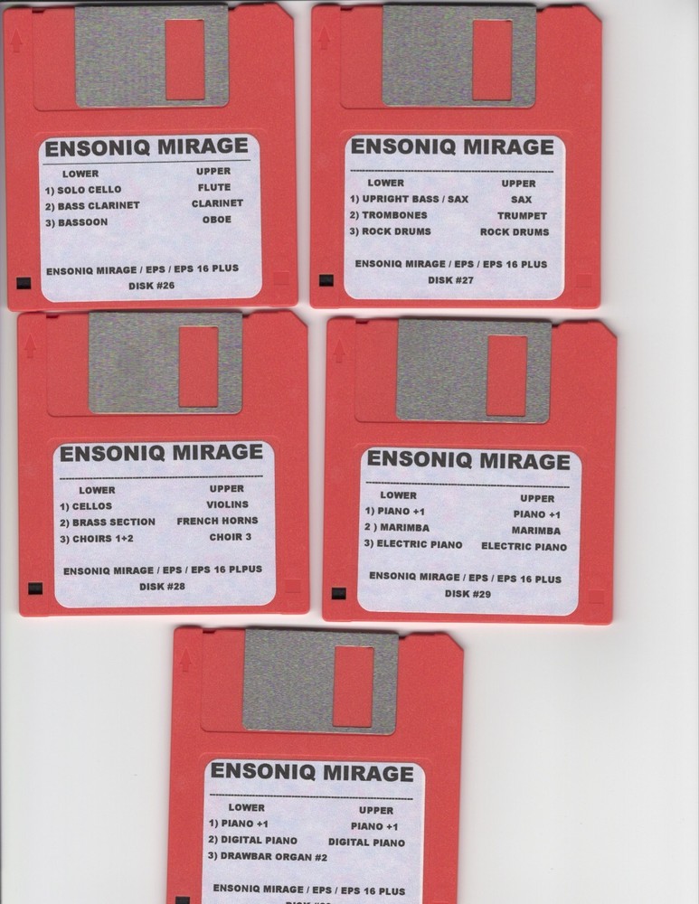ENSONIQ MIRAGE NEW DISK SET #2 MIRAGE/EPS/EPS 16+/ COMPLETE SET
