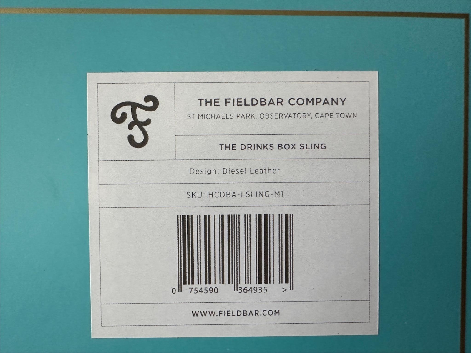 Genuine FIELDBAR Drinks Box Adjustable Leather Sling Carrying Strap