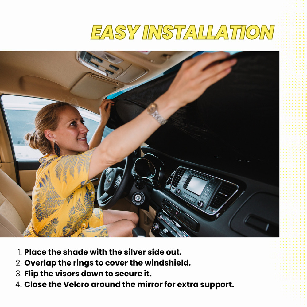 Kinder Fluff 1 Panel Windshield Sunshade-certified-Blocks 99.87% UVR Large +