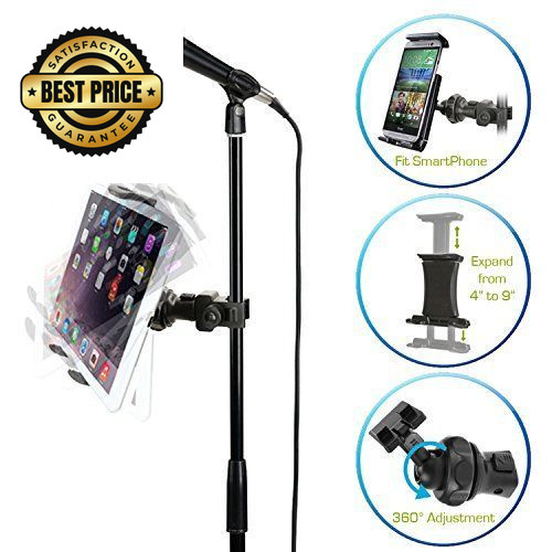 Accessory Basics EasyAdjust cymbal Microphone Mic Stand Tablet Mount black
