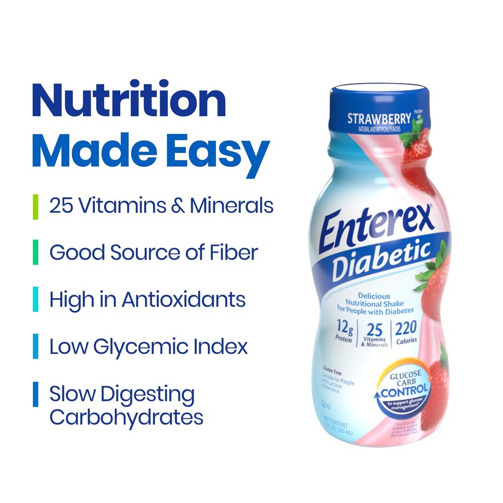 Diabetic Nutritional Meal Replacement Shake,8 fl oz,16 Pack