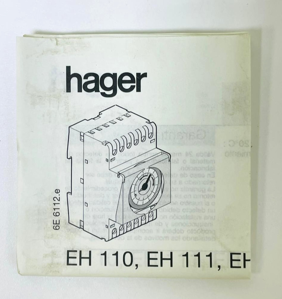 HAGER EH110 Analog Time Switch