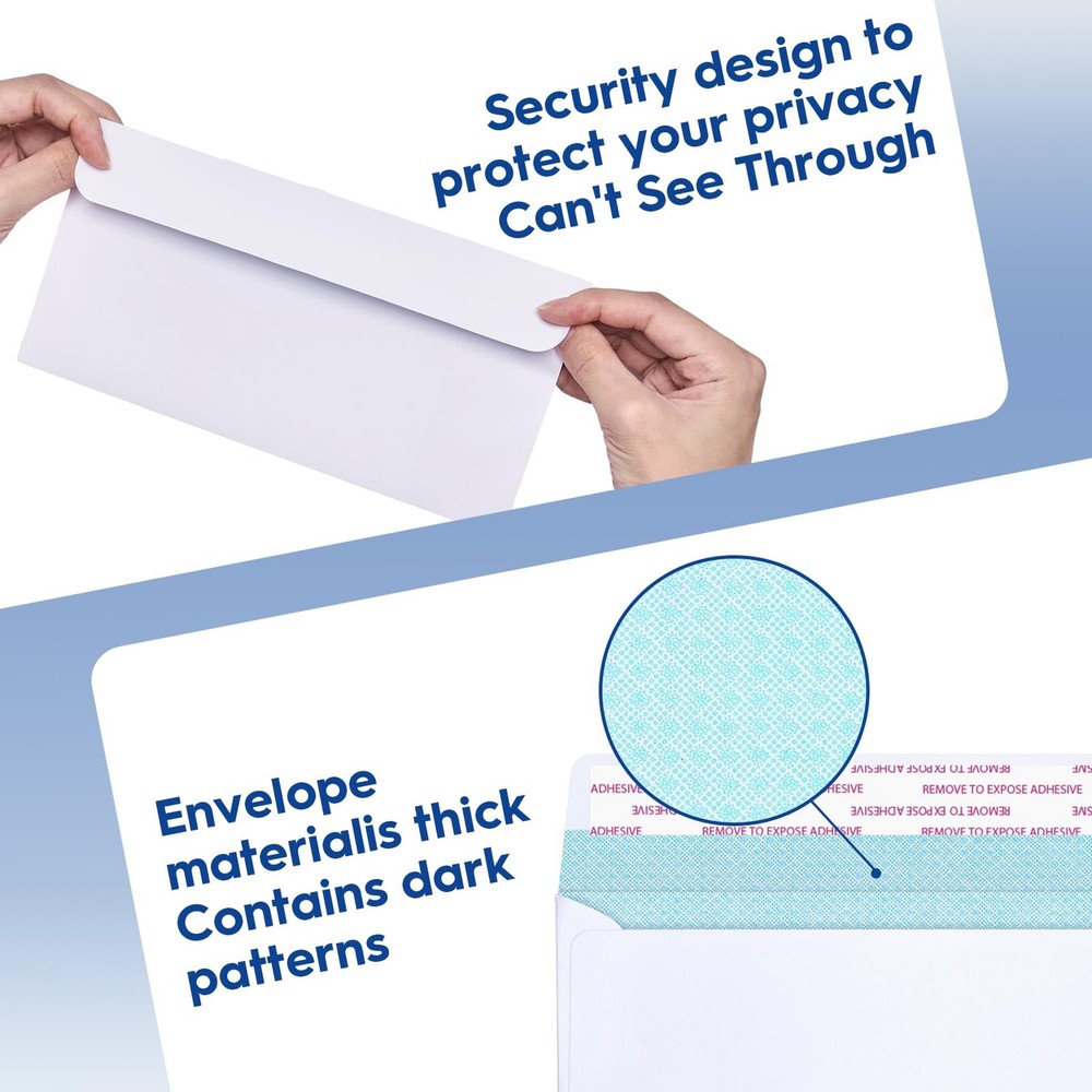 #6 Envelopes Security Self Seal, 300 Count Small Envelopes, Envelope Letter S...