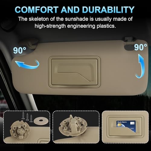 Sun Visor Driver&Passenger Side for 2011-2019 Chevy Cruze, Left & Right Side