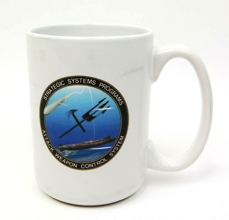 Military Coffee Mug Tomahawk Trident Attack Weapon Control System Logo SSP AWCS