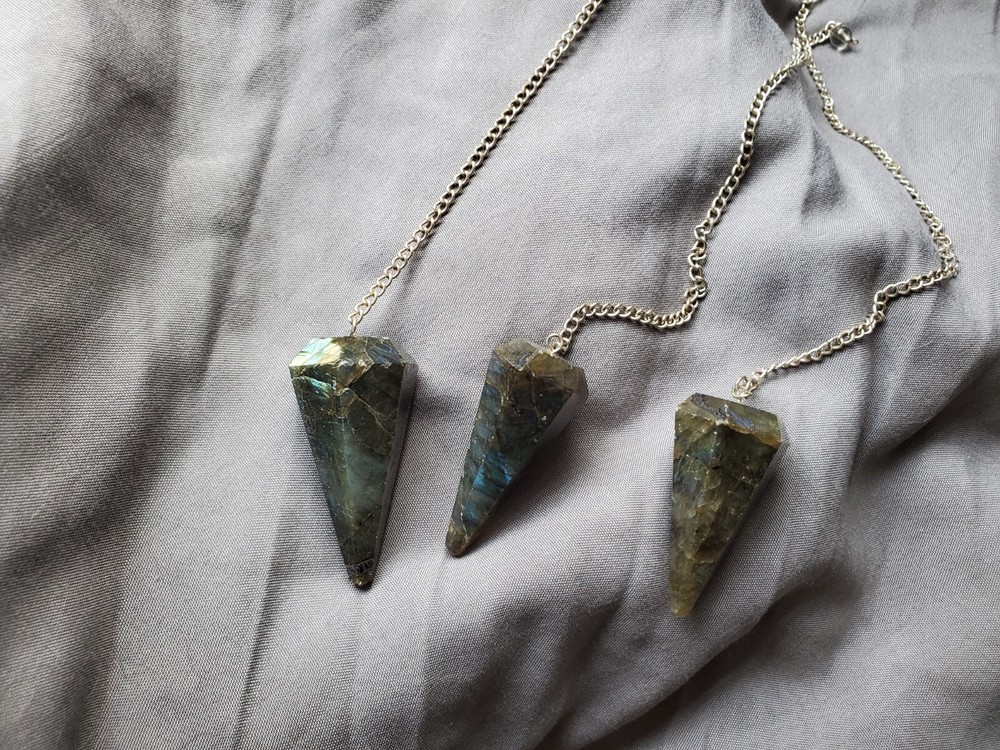 Labradorite Crystal Pendulum Healing Gemstone