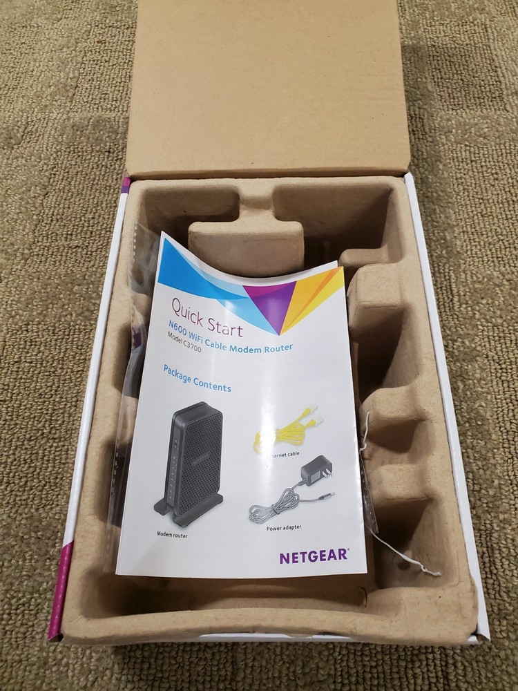 Netgear N600 WiFi Cable Modem Router C3700