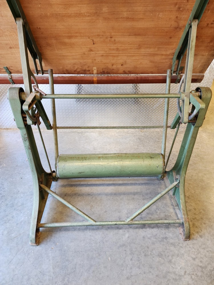 Franz Kuhlmann Vintage Industrial Drafting Table With Drafting Arm