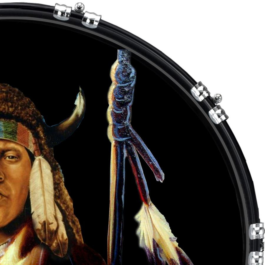 20" Custom Bass Kick Drum Front Head Graphic Graphical Western Pride
