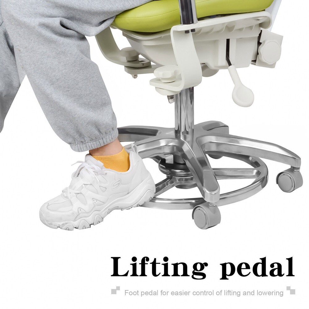 Ergonomic Dental Microscope Stool Micro Surgeon Chair Adjustable Foot Controlled