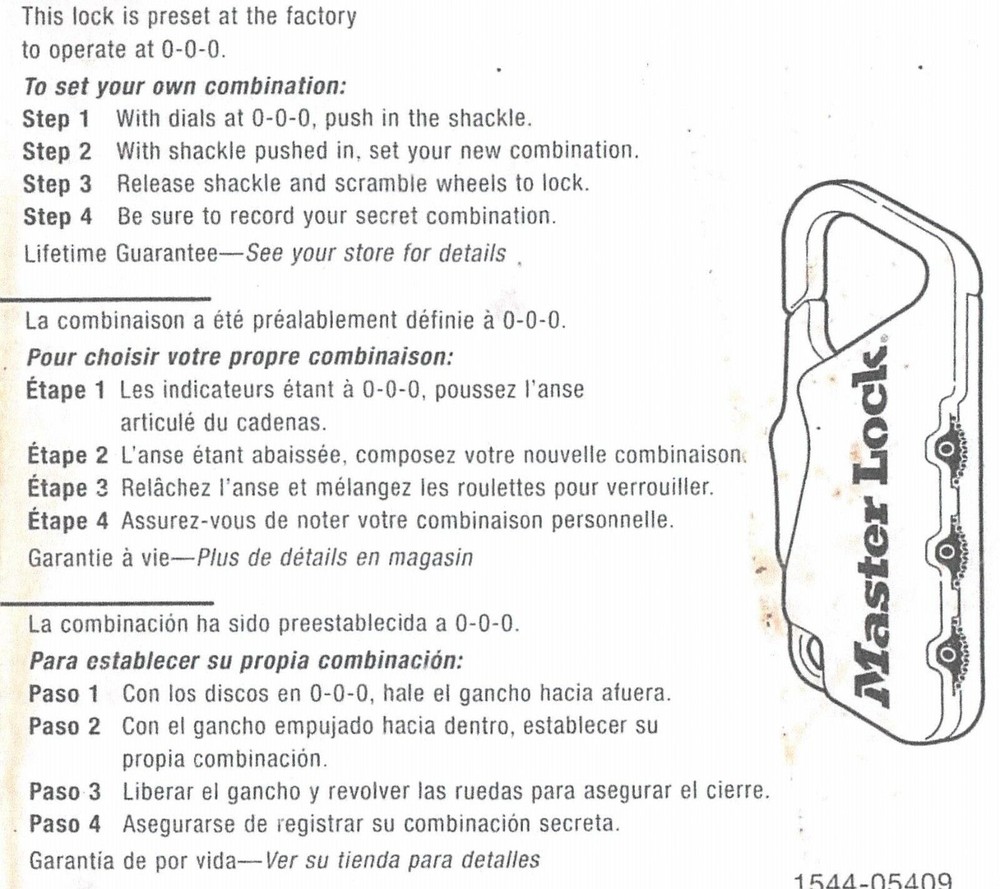 Suitcase Lock by Master Lock