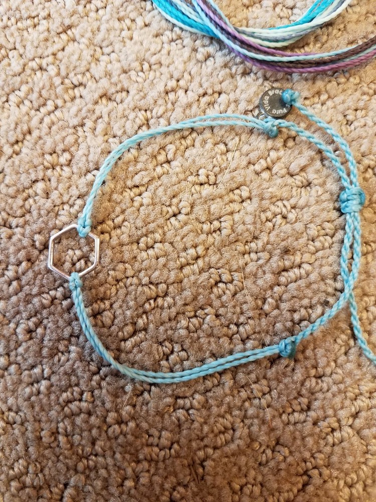 PuraVida Silver Hexagon Bracelet