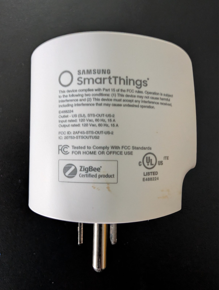 Samsung SmartThings Outlet STS-OUT-US-2 Zigbee Smart Outlet Plug