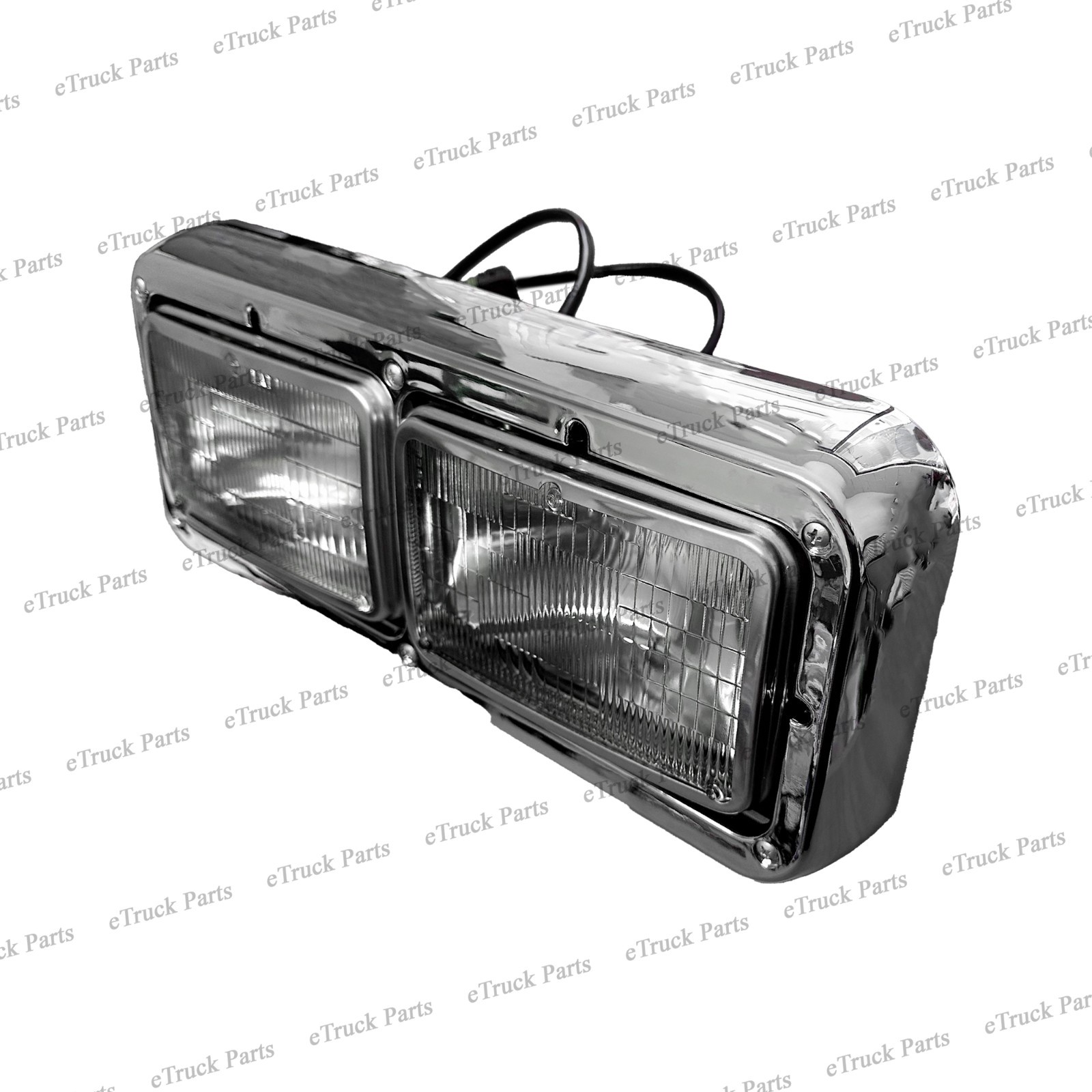 Kenworth W900 T800 T600 Driver Side Dual 4x6 Headlight w/ Bezel | K256-880-4