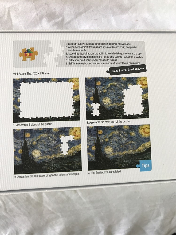 Puzzles. 1000 Pieces. Mini Puzzle. Starry Night