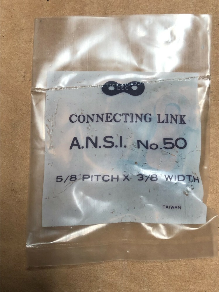Connecting Links 50 pcs (Spring Clip Type) for Roller Chain ASA #50
