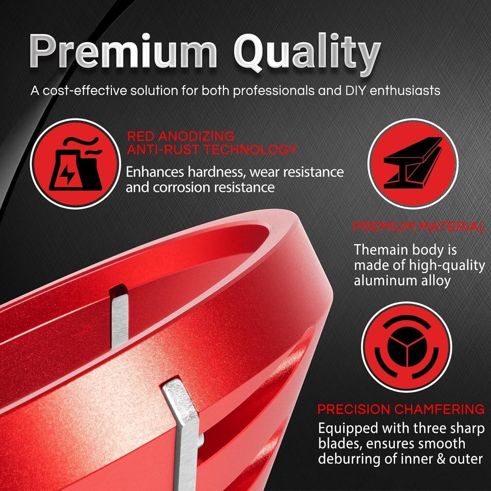 2 in 1 Inner-Outer PVC Chamfer Tool/Deburring Tool for PVC,CPVC,ABS,PP,PE Pipe