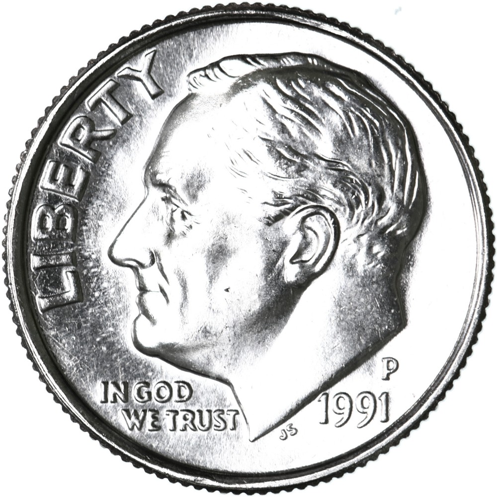 1991 P Roosevelt Dime BU US Coin
