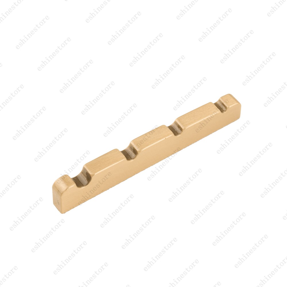 Pre-slotted 38mm 4 String Solid BRASS NUT For Fender JAZZ Bass FLAT Bottom