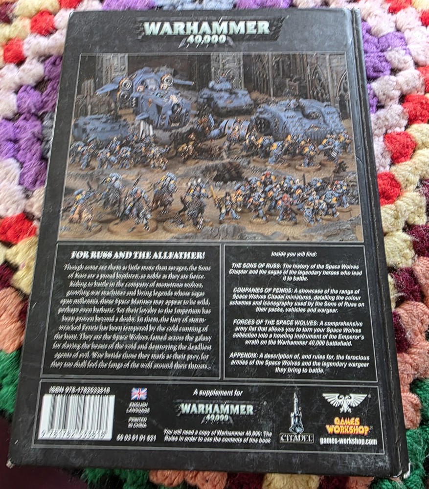 Warhammer 40k Codex Space Wolves hardback book