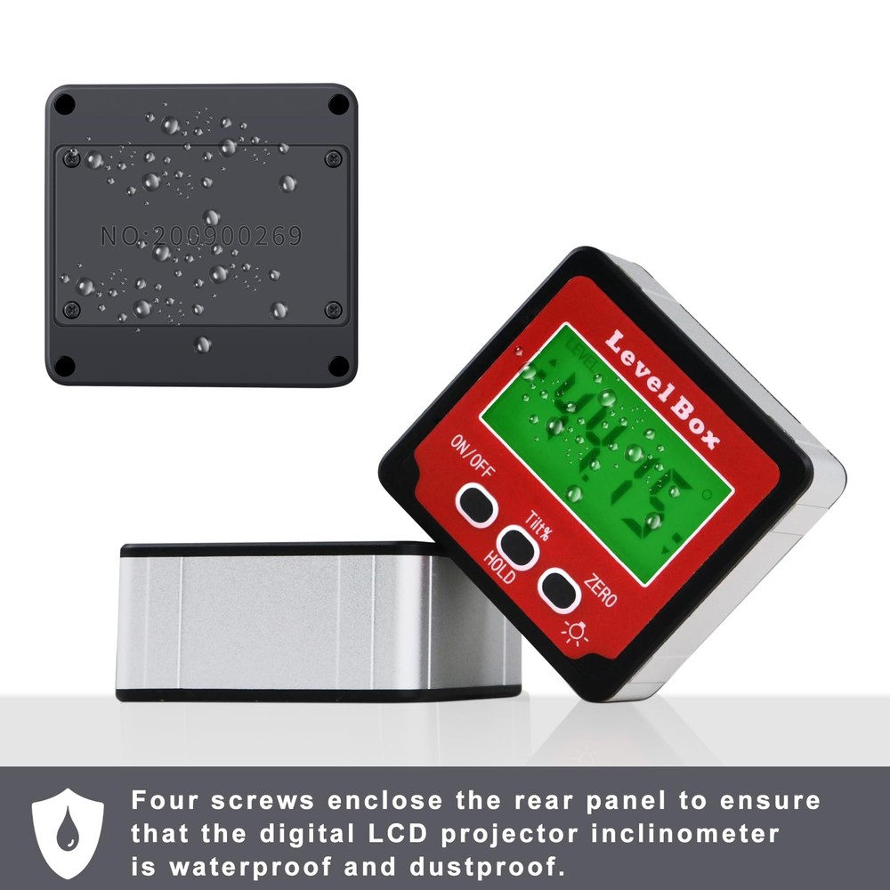 Digital Inclinometer Angle Finder Gauge, IP54 Digital Electronic Protractor B...