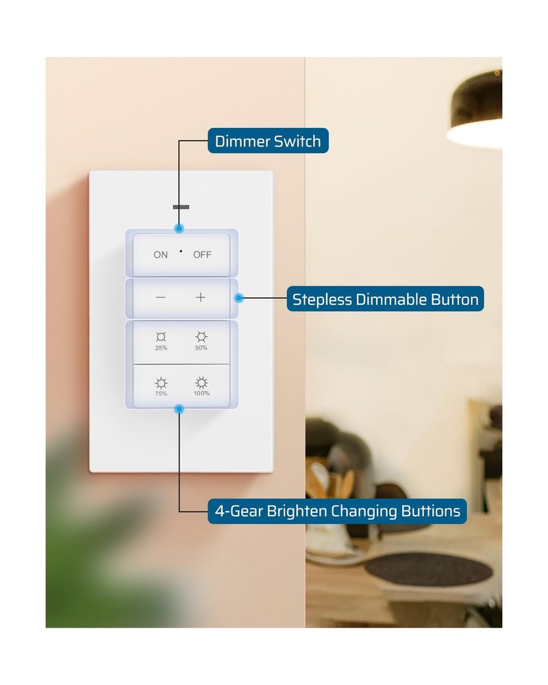 DEWENWILS Wireless Dimmer Plug for Indoor Home Lighting, Remote Con... Fast Ship