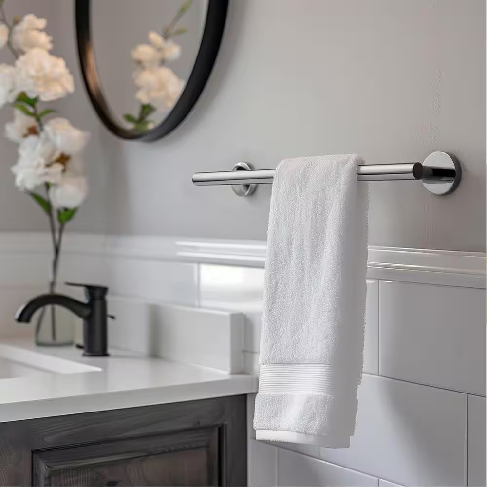 2 -Piece Bath Hardware Set with Mounting Hardware in Polished Chrome