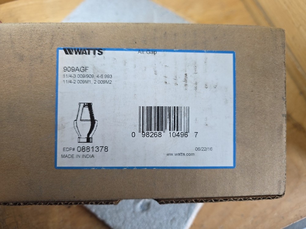 Watts 909AGF Backflow Preventer Air Gap