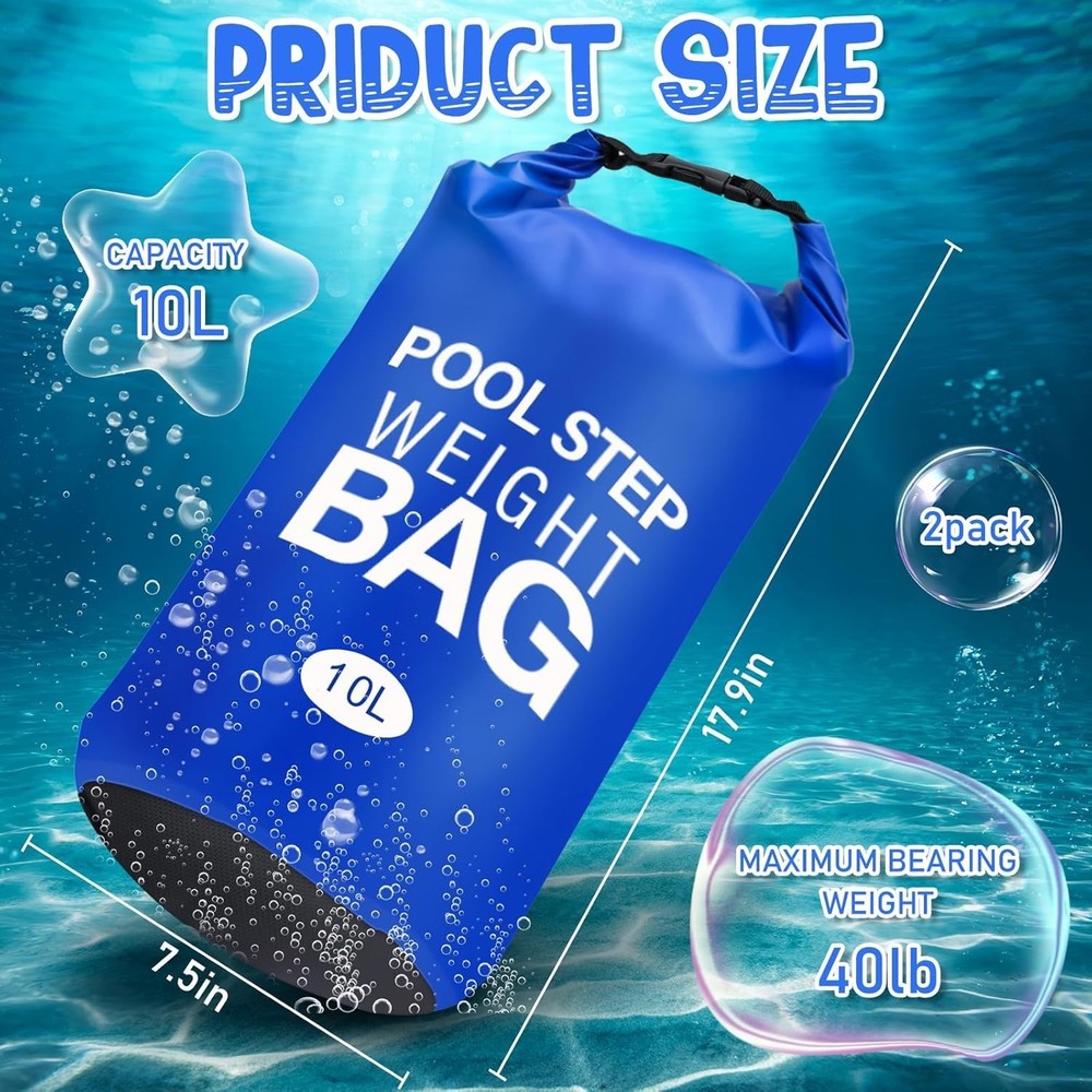 Pool Step Weights Pool Ladder Weights for Above Ground Pools 2 Pack 10L