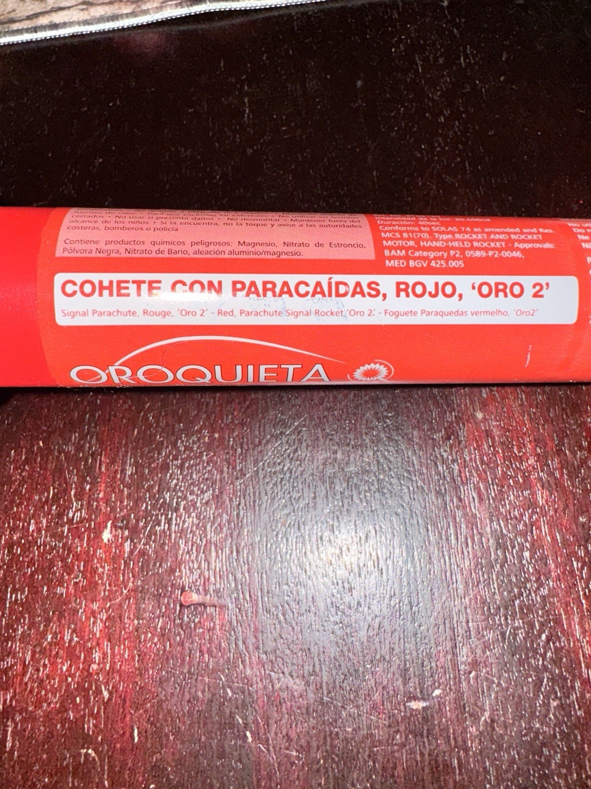 5pc RED PARACHUTE SIGNAL Flares ultra bright Pyro Mg based (USCG CERT SOLAS 74)