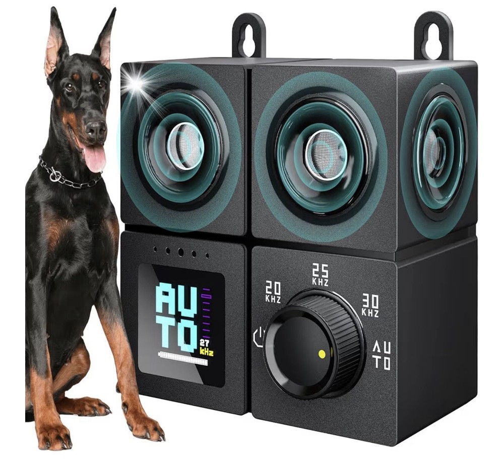 AUTO 27kHz Ultrasonic Anti Barking Device, Multiple Modes, 270° Range