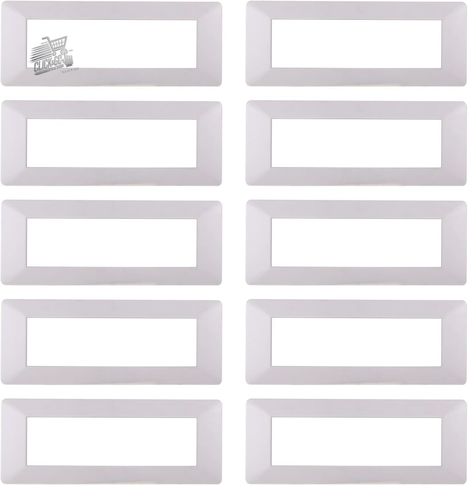 10 Vimar Plana Compatible 7 Seater Plates - High Quality White Technopolymer