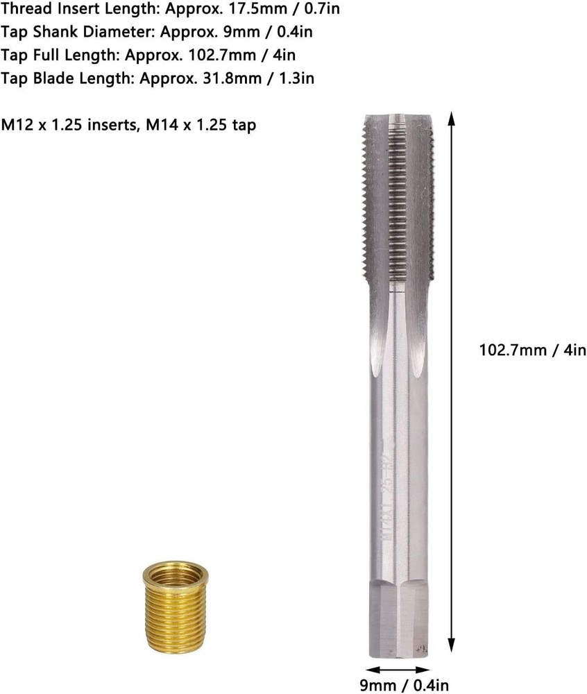 Spark Plug Thread Repair Tools, High Strength Stainless Steel Hole...