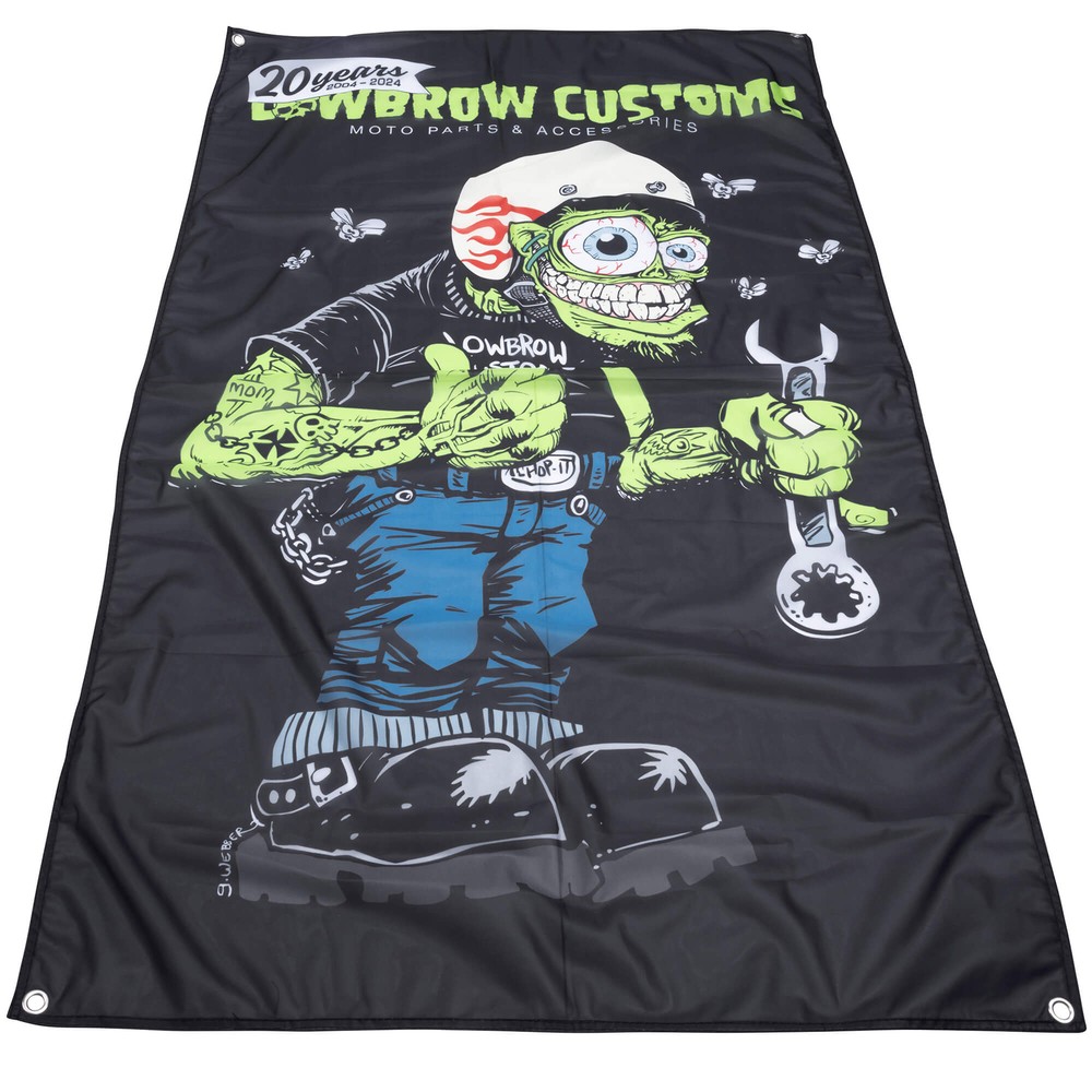 Lowbrow Customs Weirdo 20th Anniversary Flag