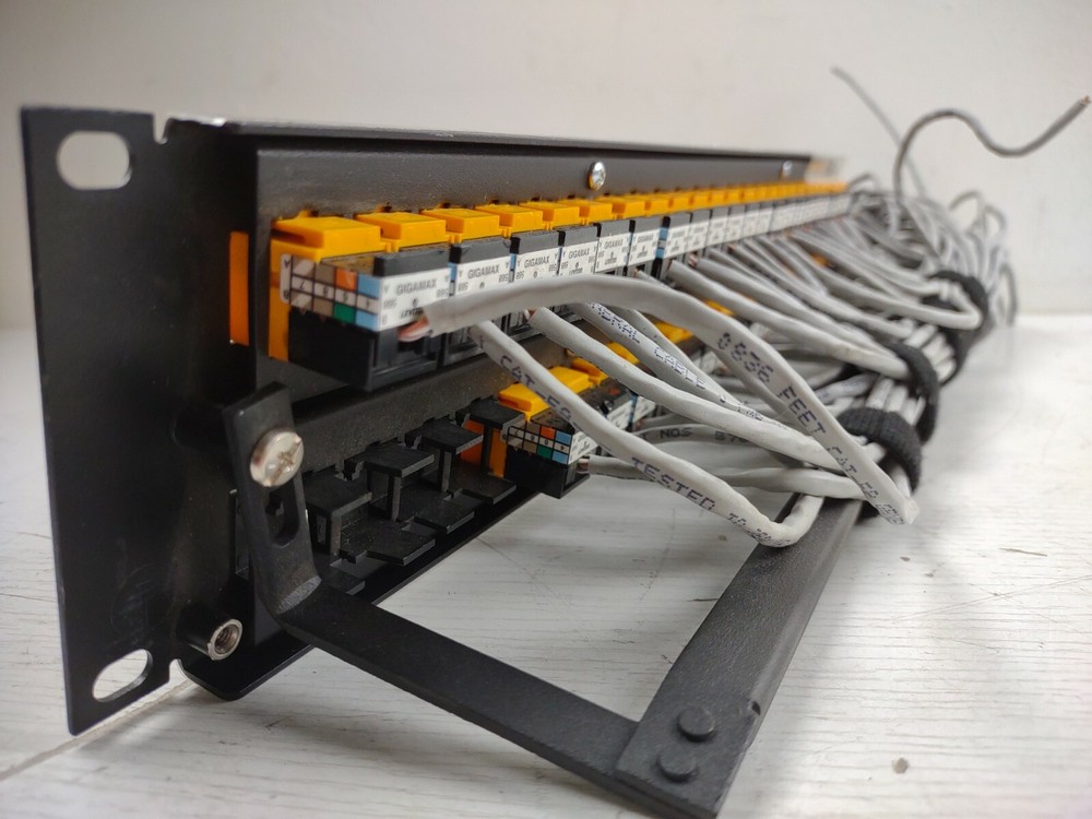 Leviton Cat 5e Flat Patch Panel 44 Port: GigaMax 5e T56B-U48 - Network Efficienc