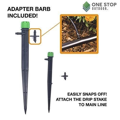 100pcs 360° Adjustable Water Flow Irrigation Drippers Stake Emitter Drip System