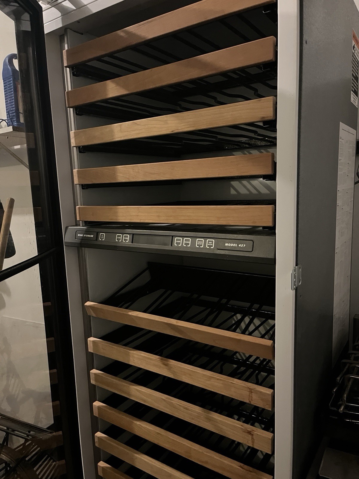 Sub Zero Wine Refrigerator 2 Zone Wine Cooler with Glass Door Stainless Steel