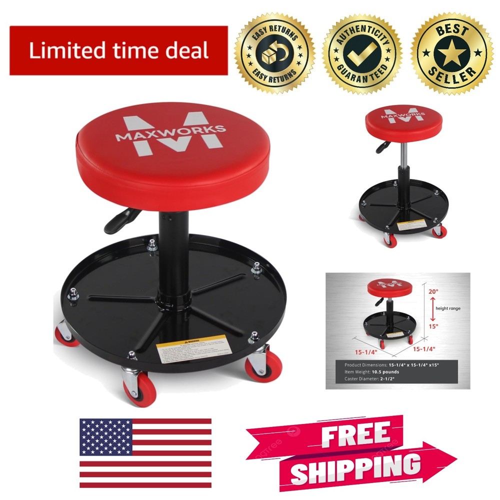 Comfortable Adjustable Creeper with 300 lb Capacity - Perfect for Workshops
