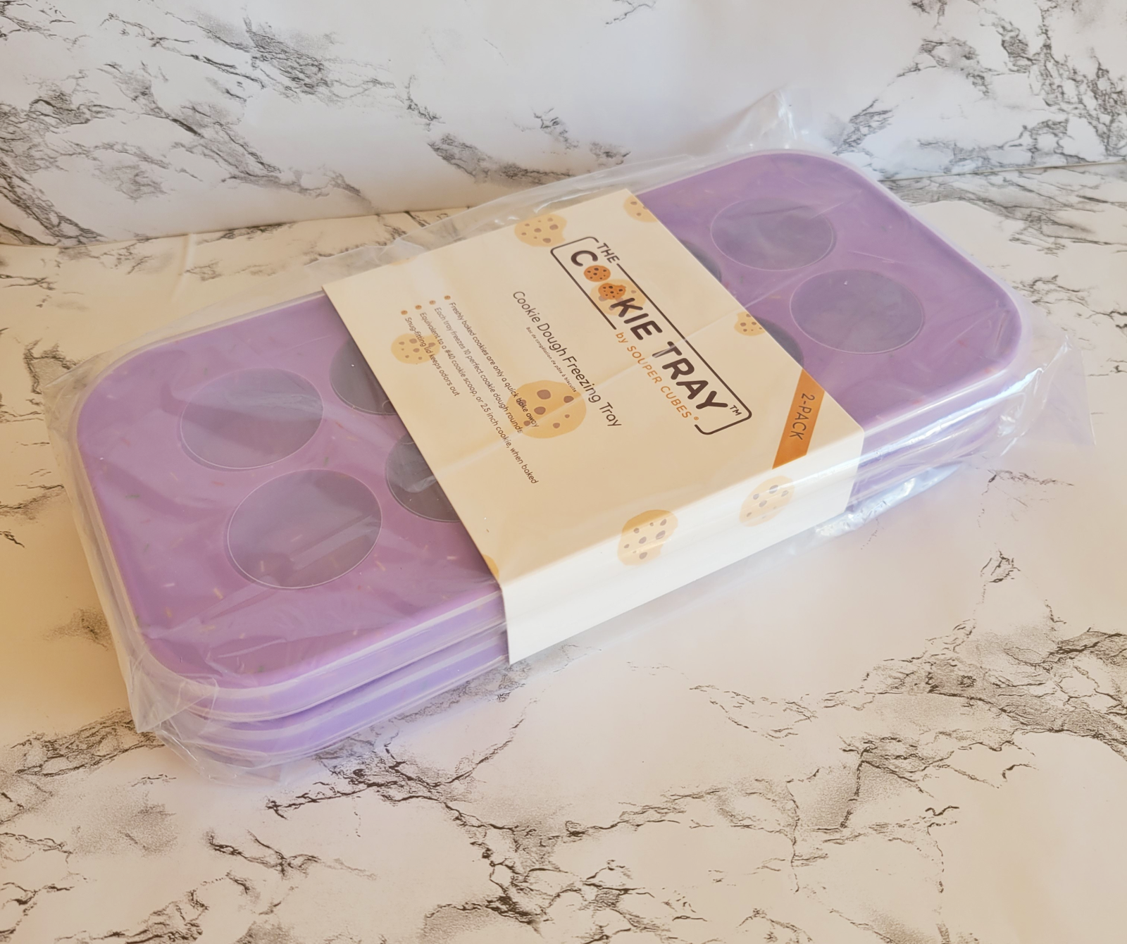 Sprinkle Cookie Tray-Freeze&Store Perfect Cookie Dough Round-2 Pack