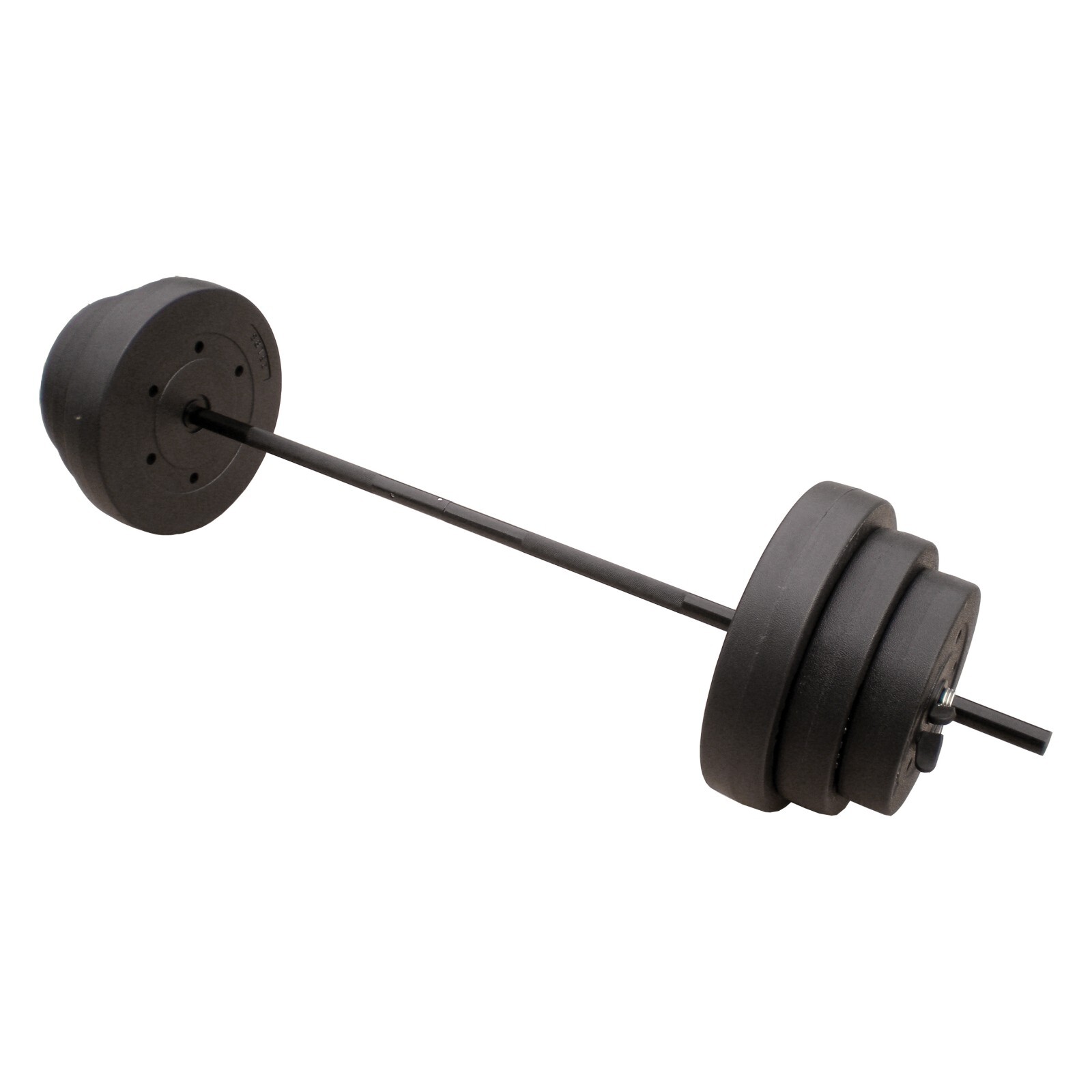 Barbell 100 lb Vinyl Weight Set With Bar For Home Fitness Gym Full Body Workout