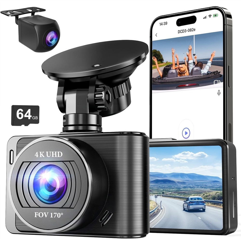 Equipped Dash Cam with WiFi, G-Sensor & 2- Support - Perfect for Drivers