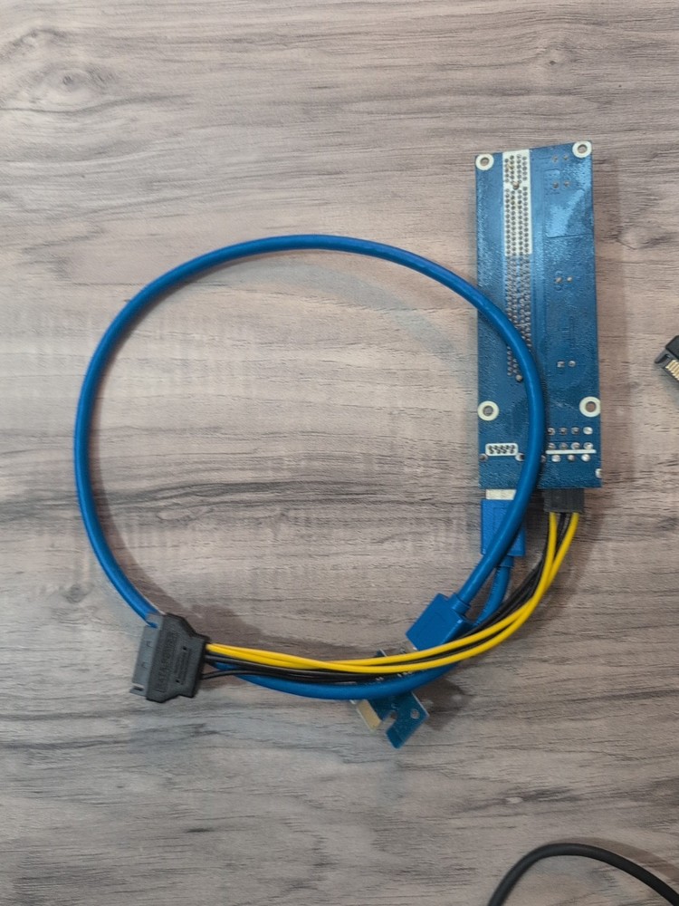 PCI-E 1x to 16x Powered USB 3.0 Crypto Mining GPU Riser Extender Adapter 6 Piece