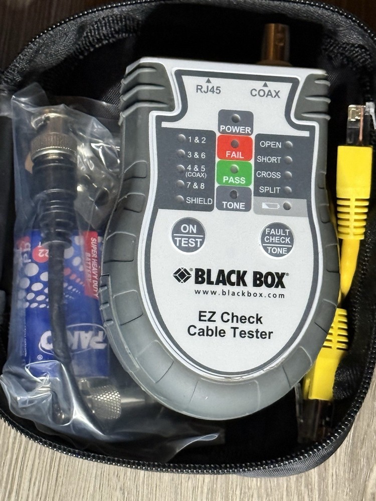 Black Box EZ Check Cable Tester with Tone Generator - EZCT