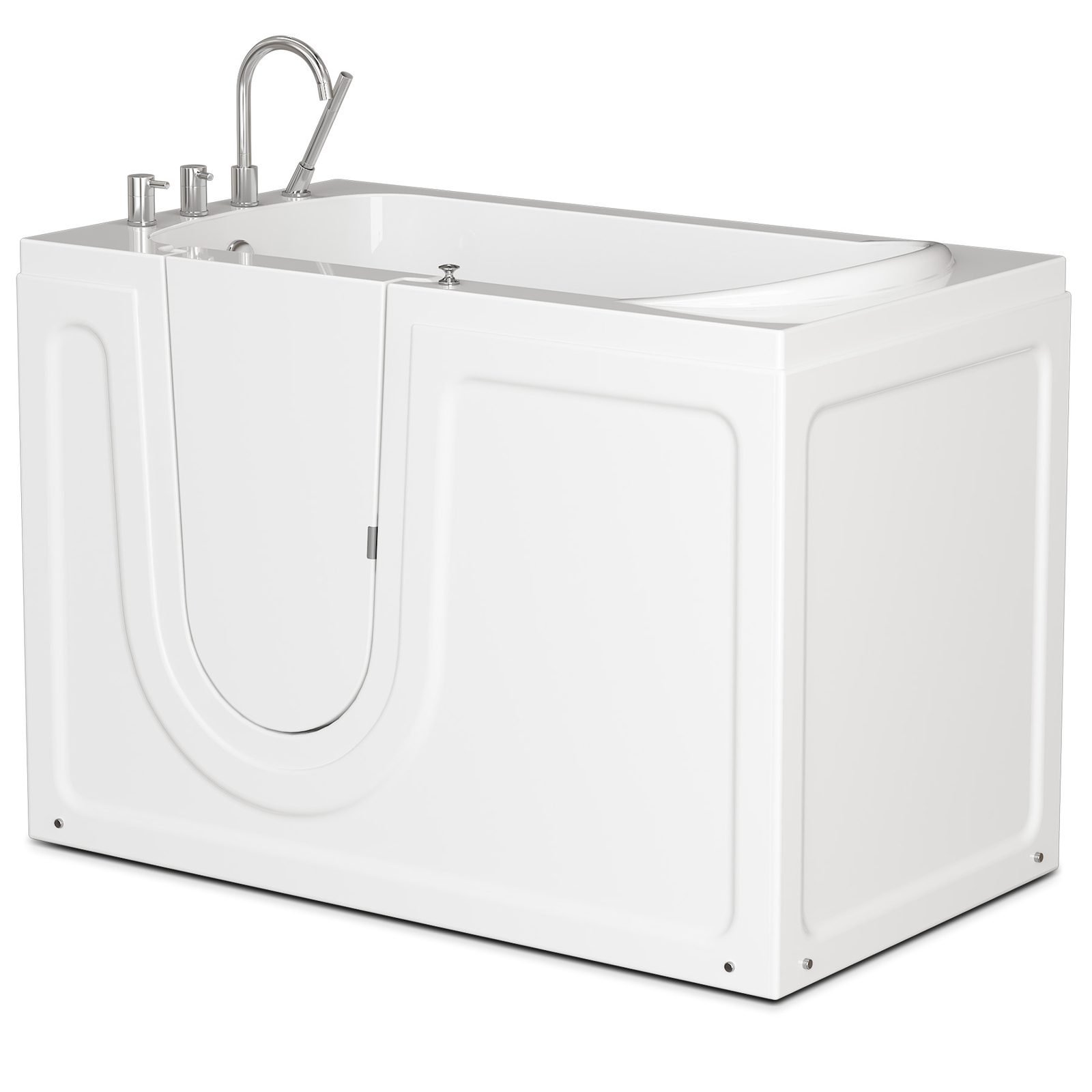 CO-Z Walk-In Tub 52" x 30" Low Entry with Shower Sprayer & Slip Resistant Floor