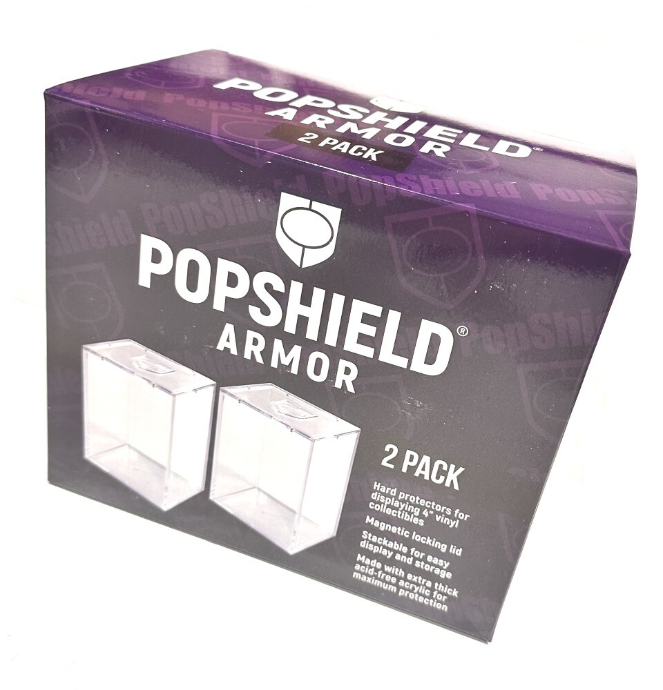 2-Pack - Pop Shield Armor Hard Stack for 4" inch Funko Pops Clear w/ MAGNET LID