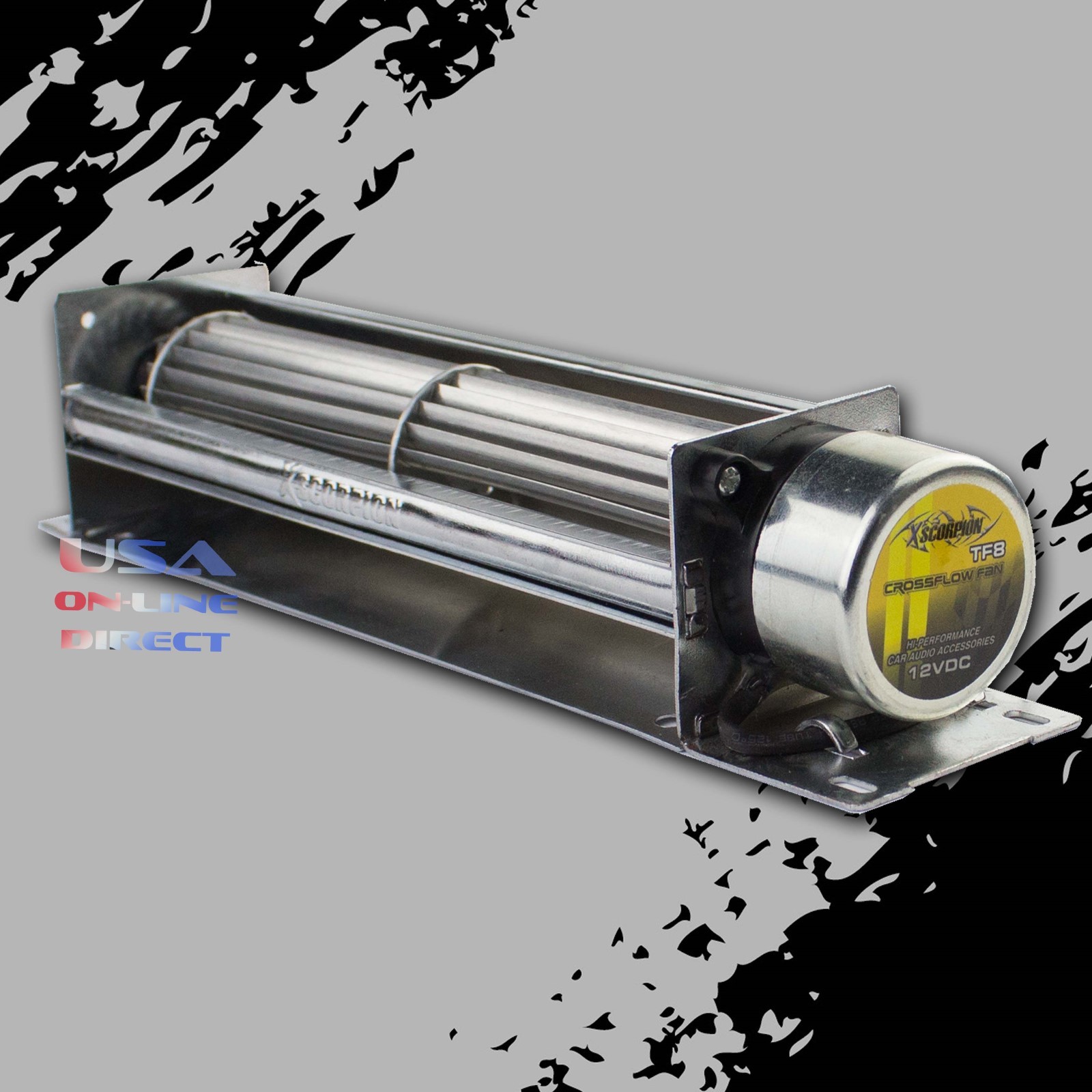 8" Cross Flow Car Stereo Amplifier Cooling Fan Marine Audio RV CPU SUV USA