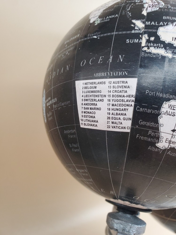 Globes Tabletop Spinning Earth Geographical Black