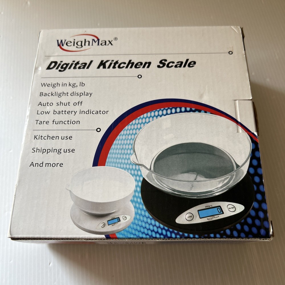 WeighMax W-2810 BLACK Digital Kitchen Scale 2000x 1G
