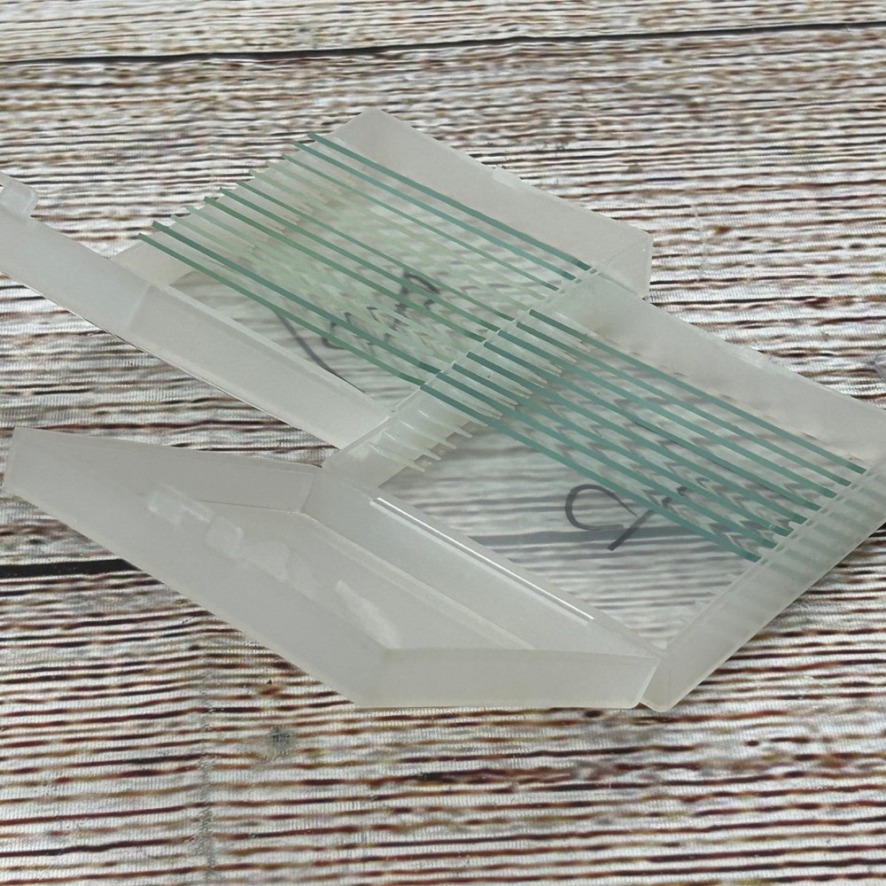 20 Clear Glass Microscope Slides with Protective Plastic Storage Cases 2 Pack